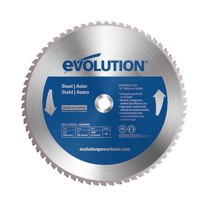 EVOLUTION 14 66T, 1 Arbor, Tungsten Carbide Tipped Mild Steel & Ferrous Metal Blade