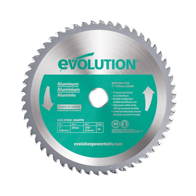 EVOLUTION 7 54T, 25/32 Arbor, Tungsten Carbide Tipped Aluminum & Non-Ferrous Metal Cutting Blade