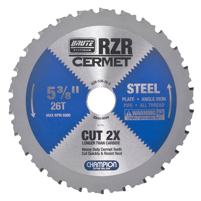 CHAMPION 5-3/8 26T Brute RZR Cermet Circular Saw Blade