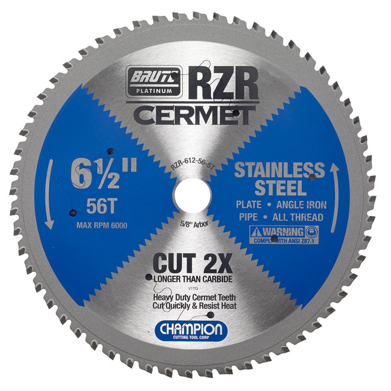 CHAMPION 6-1/2 56T Brute RZR Cermet Circular Saw Blade
