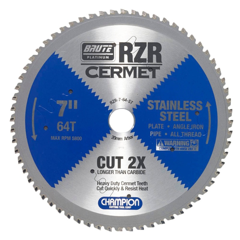 CHAMPION 7 64T Brute RZR Cermet Circular Saw Blade