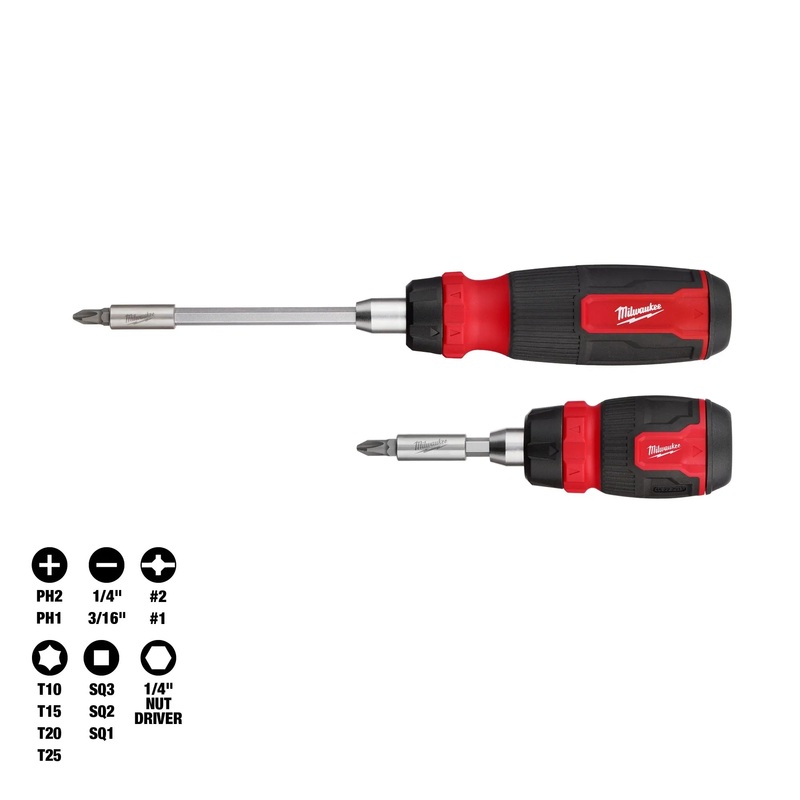 MILWAUKEE 14-IN-1 Ratcheting Multi-Bit & 8-IN-1 Ratcheting Compact Multi-Bit Screwdriver Set