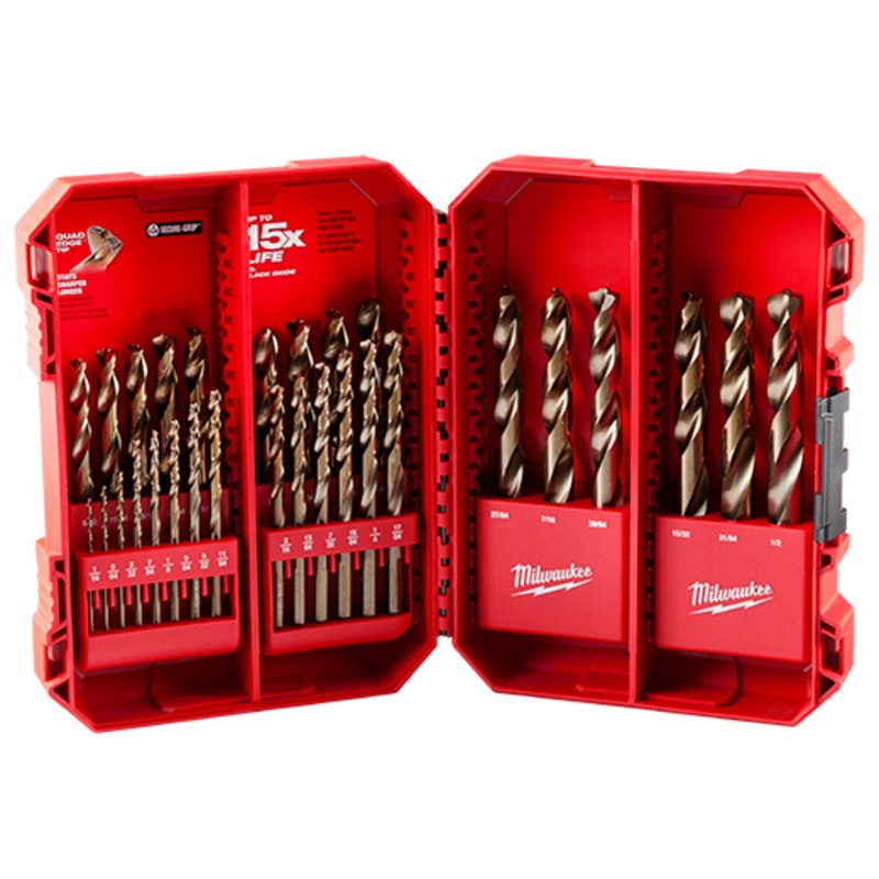 MILWAUKEE 29 PC. RED HELIX Cobalt Drill Bit Set