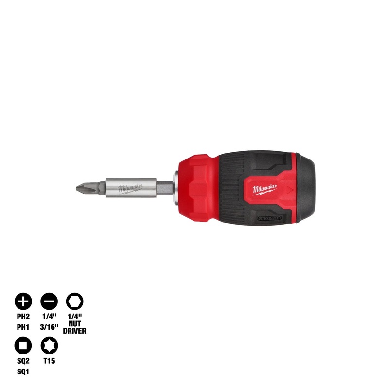 MILWAUKEE 8-IN-1 Compact Multi-Bit Screwdriver