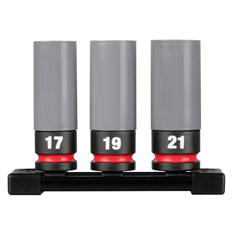 MILWAUKEE SHOCKWAVE IMPACT DUTY 1/2 Drive Metric 3 PC. Lug Nut Wheel Socket Set