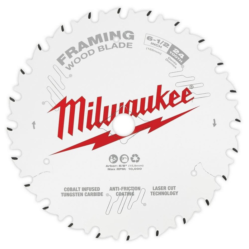 MILWAUKEE 6-1/2 24T Circular Saw Wood Cutting Blade (2 PACK)