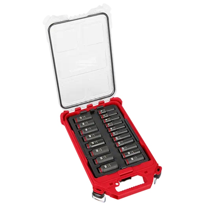 MILWAUKEE SHOCKWAVE Impact Duty Socket 3/8 Dr 19PC MM PACKOUT Set
