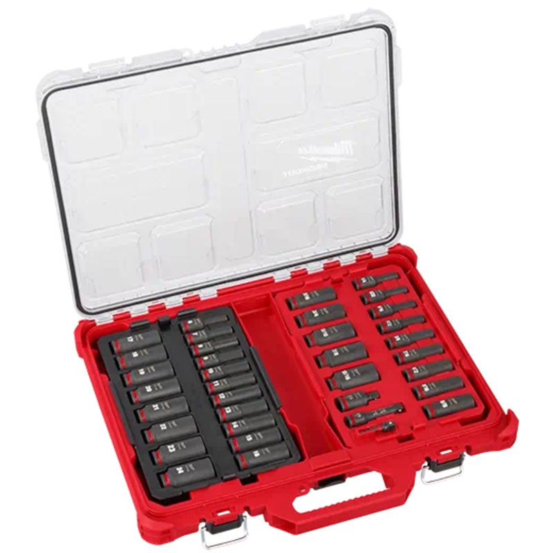 MILWAUKEE SHOCKWAVE Impact Duty Socket 3/8 Dr 36PC PACKOUT Set