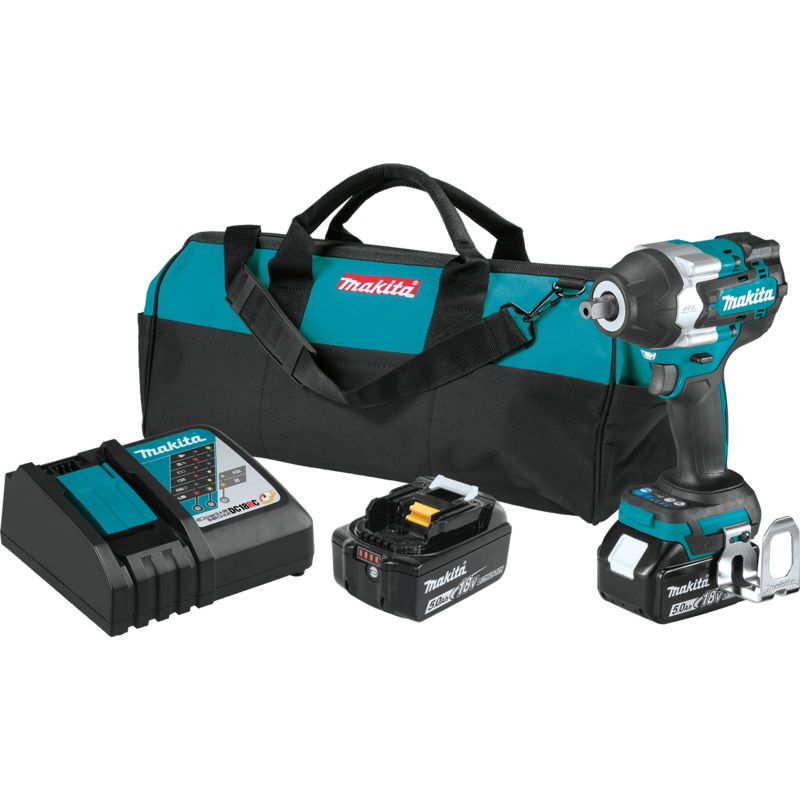 MAKITA 18V LXT 4Speed MidTorque 1/2 Sq. Drive Impact Wrench w/ Detent Anvil Kit