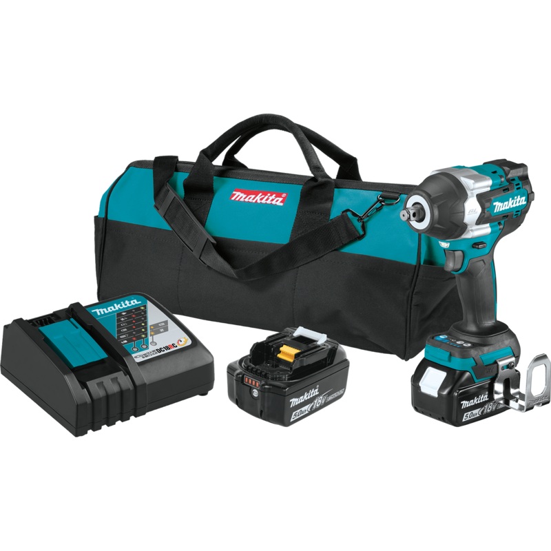 MAKITA 18V LXT 4Speed MidTorque 1/2 Sq. Drive Impact Wrench w/ Friction Ring Anvil Kit