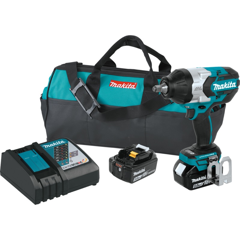 MAKITA 18V LXT HighTorque 1/2 Sq. Drive Impact Wrench w/ Friction Ring Anvil Kit