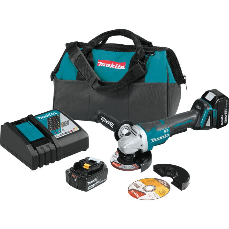 MAKITA 18V LXT 41/2 / 5 Paddle Switch CutOff/Angle Grinder w/ Electric Brake Kit