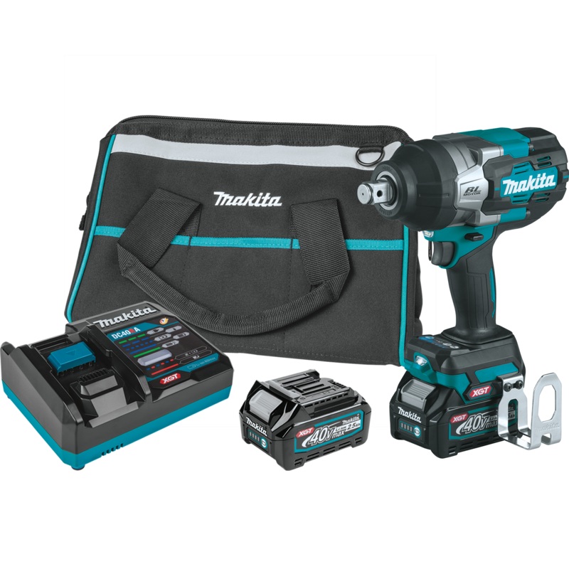 MAKITA 40V MAX XGT 4Speed HighTorque 3/4 Sq. Drive Impact Wrench w/ Friction Ring Anvil Kit