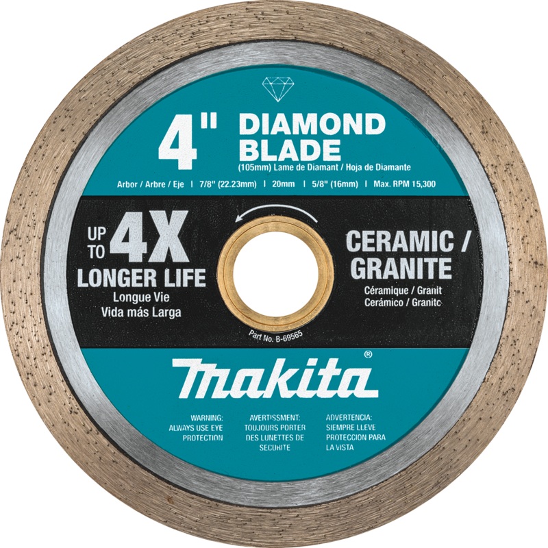 MAKITA 4 Diamond Blade, Continuous Rim, General Purpose