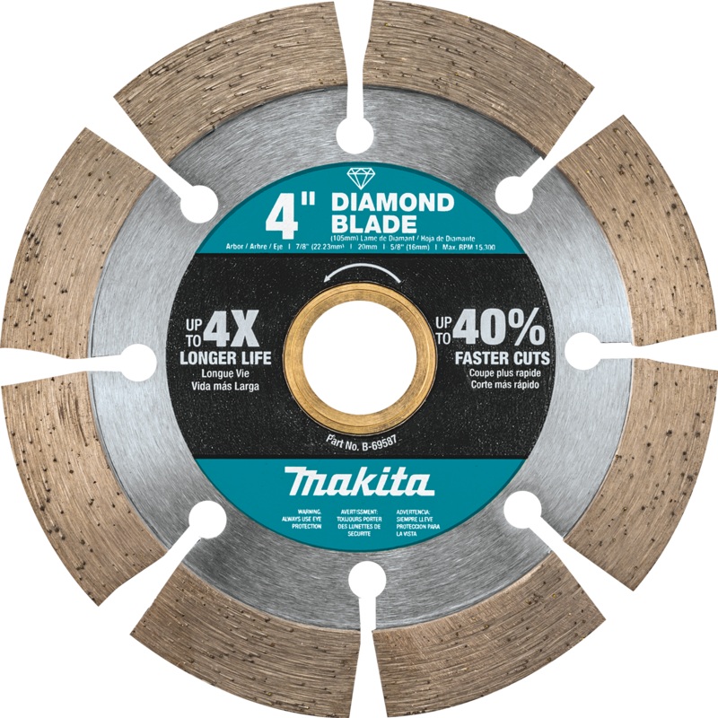 MAKITA 4 Diamond Blade, Segmented, General Purpose