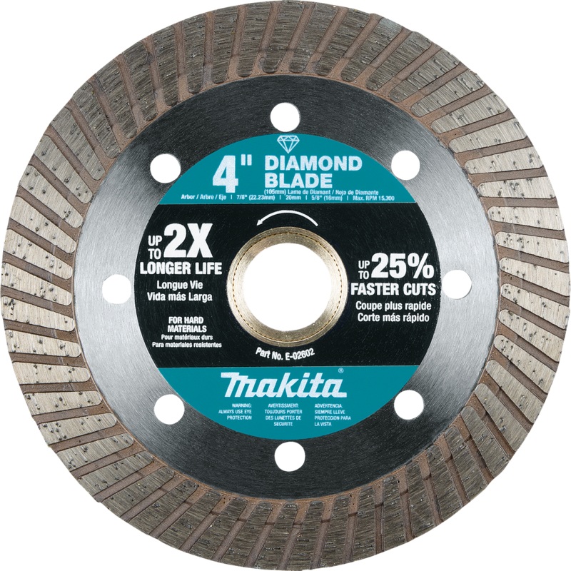MAKITA 4 Diamond Blade, Turbo, Hard Material