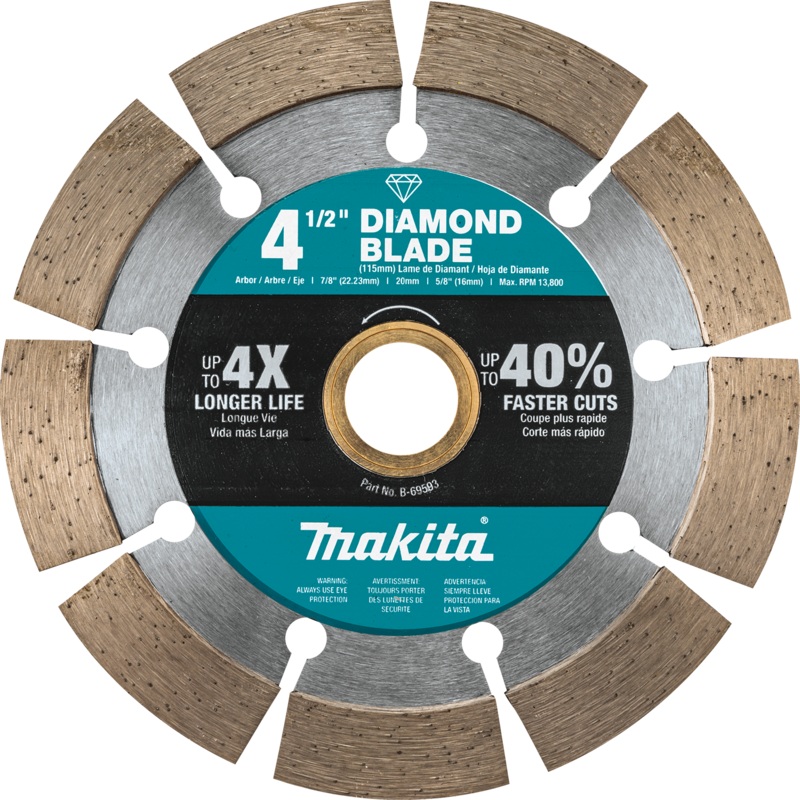 MAKITA 41/2 Diamond Blade, Segmented, General Purpose