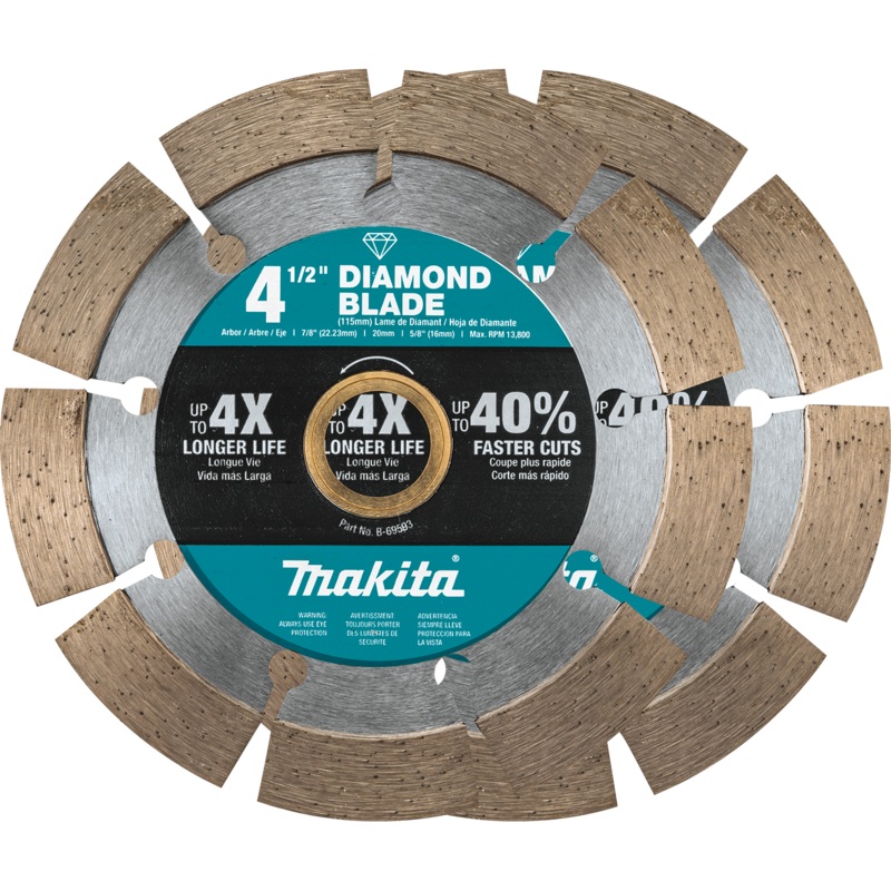 MAKITA 41/2 Diamond Blade, Segmented, General Purpose (2 PACK)