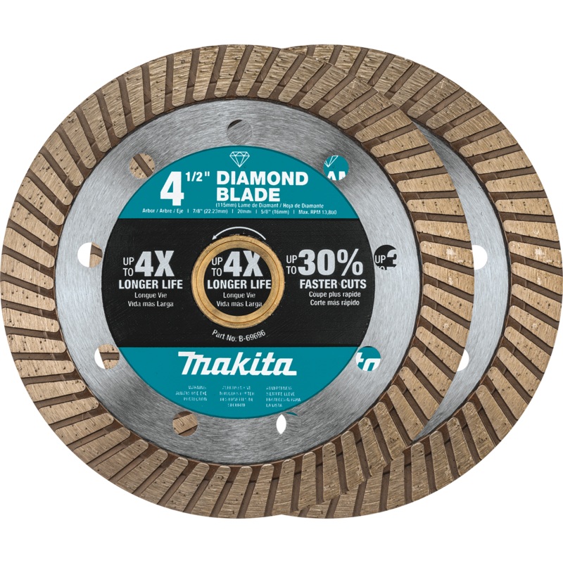 MAKITA 41/2 Diamond Blade, Turbo, General Purpose (2 PACK)