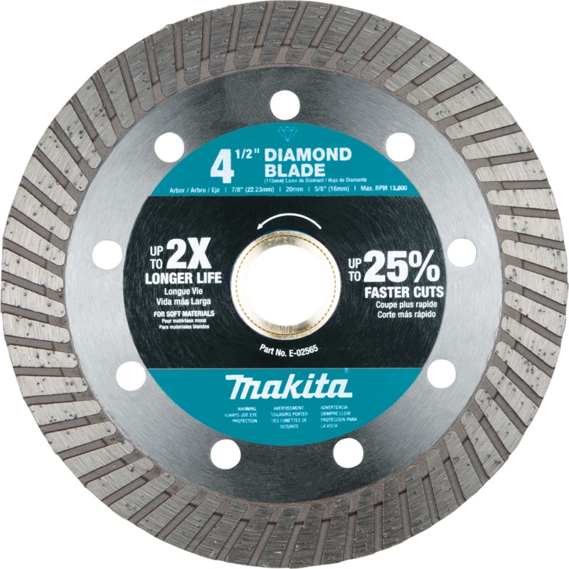 MAKITA 41/2 Diamond Blade, Turbo, Soft Material