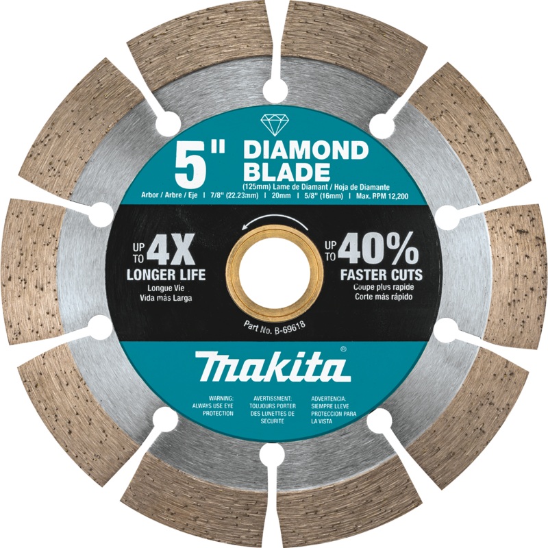MAKITA 5 Diamond Blade, Segmented, General Purpose