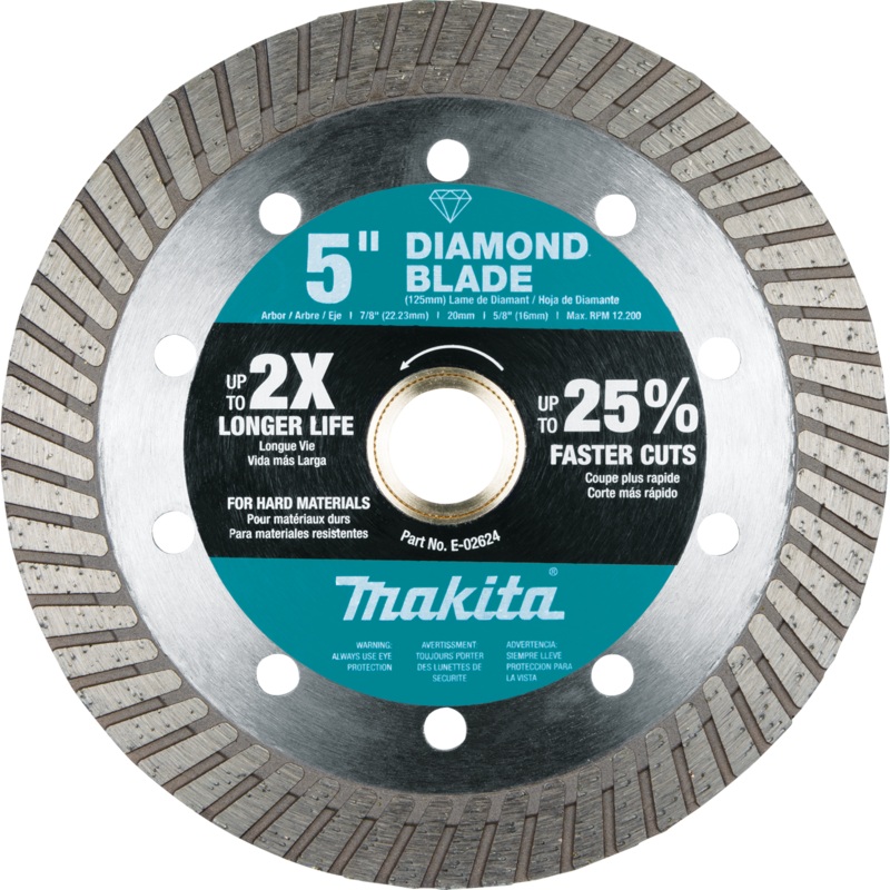 MAKITA 5 Diamond Blade, Turbo, Hard Material