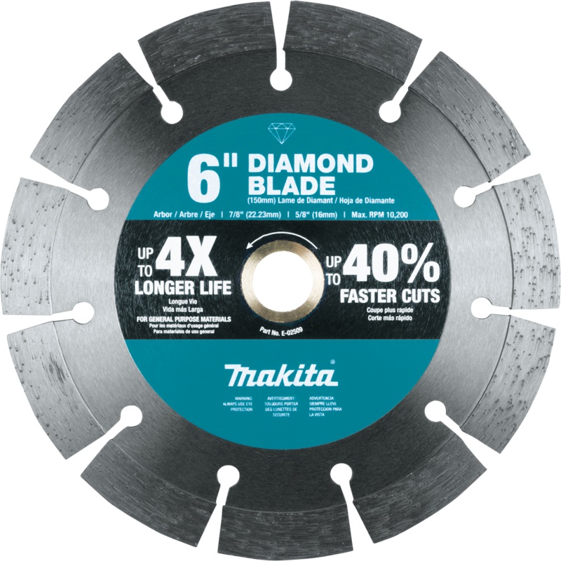 MAKITA 6 Diamond Blade, Segmented, General Purpose