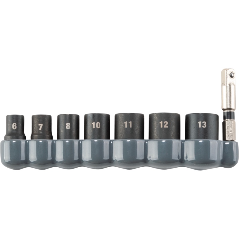 MAKITA IMPACT XPS 8 PC. 1/4 Drive 6Point Metric Impact Socket Set w/ Standard Socket Adapter