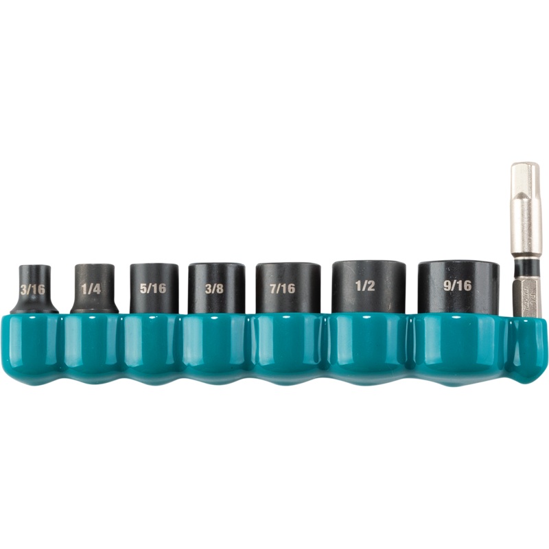 MAKITA IMPACT XPS 8 PC. 1/4 Drive 6Point SAE Impact Socket Set w/ Standard Socket Adapter
