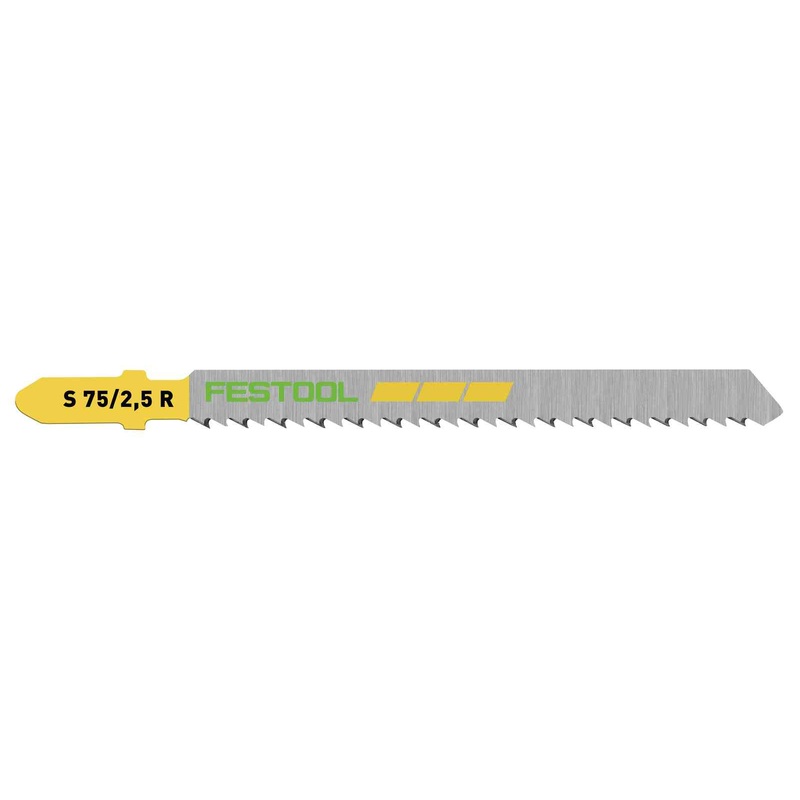 FESTOOL Jig Saw Blade WOOD FINE CUT S 75/2,5 R/5 (5 PACK)