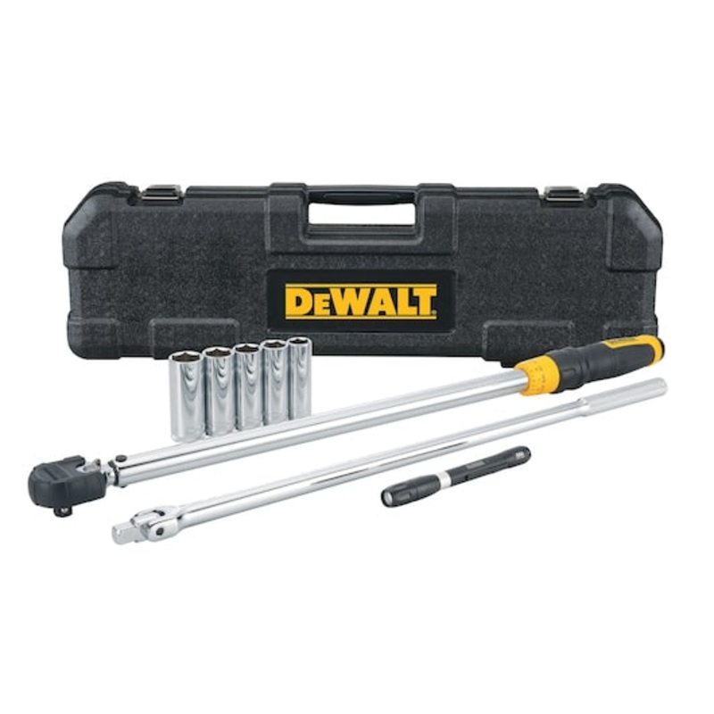 DEWALT 8 PC. 1/2 Drive Torque Wrench Tire Change Kit