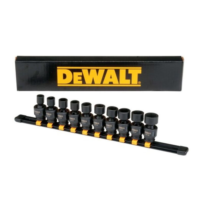 DEWALT 10 PC. 3/8 Drive Metric Impact Universal Socket Set