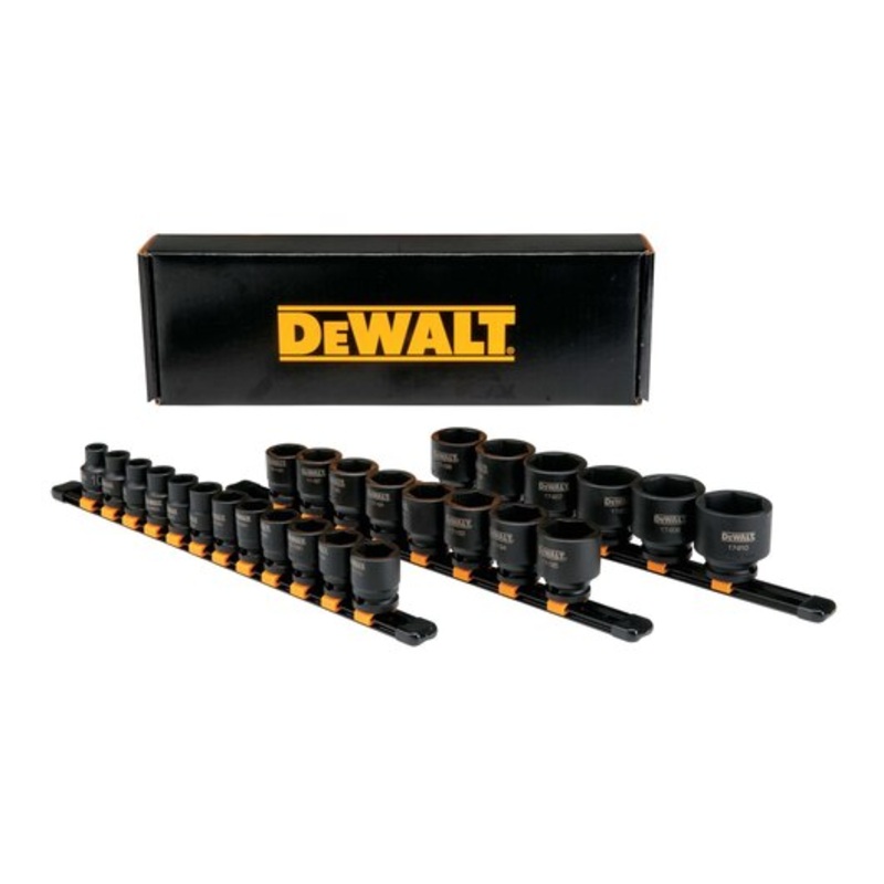 DEWALT 26 PC. 1/2 Drive Metric Impact Socket Set – 6 Point