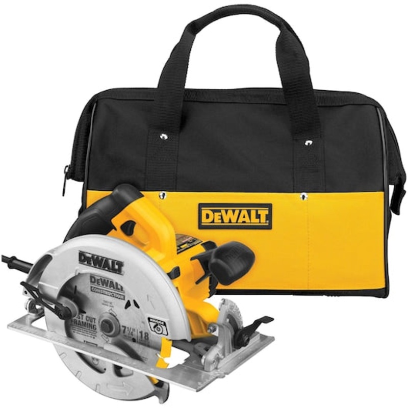 DEWALT 7-1/4 Lightweight Circular Saw w/ Contractor Bag