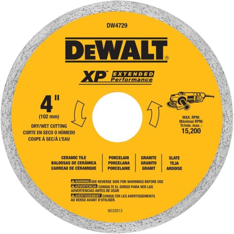 DEWALT 10 x .060 Ceramic Tile Blade Wet