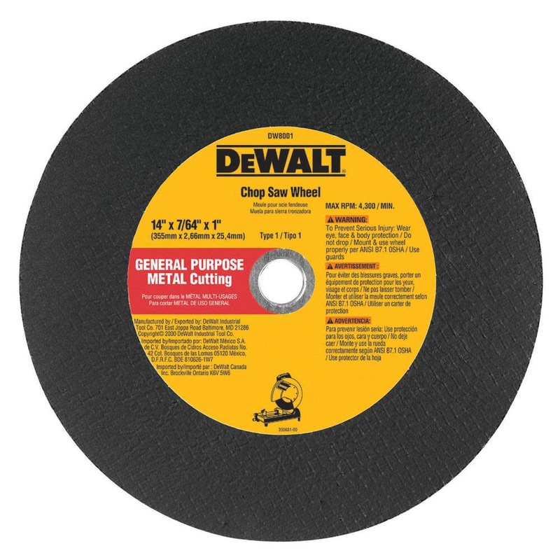 DEWALT 14 x 7/64 x 7/64 x 1 General Purpose Chop Saw Wheel