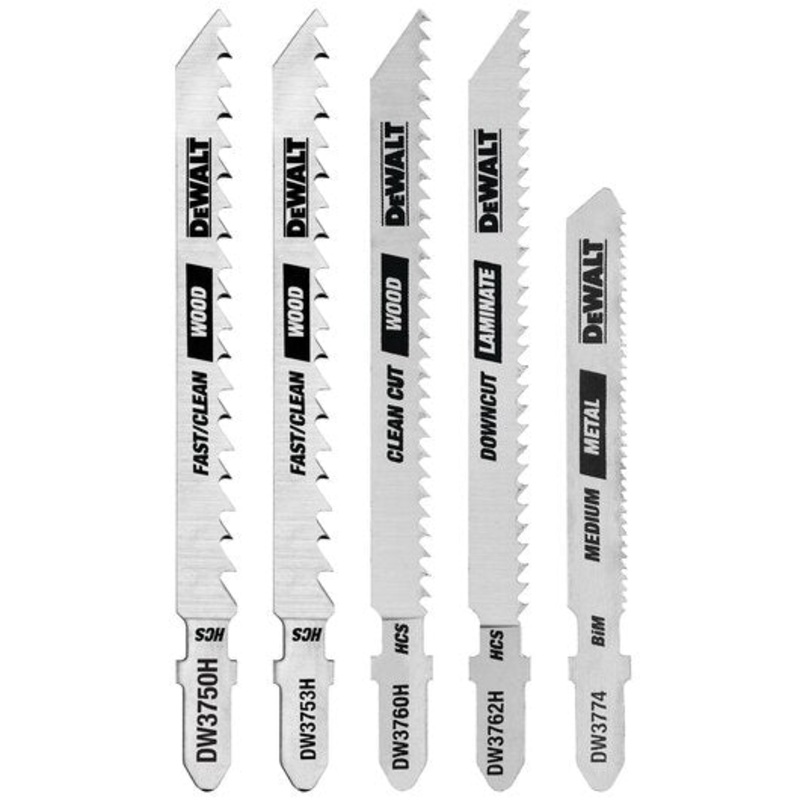 DEWALT 5 PC. T-Shank Jig Saw Blade Set