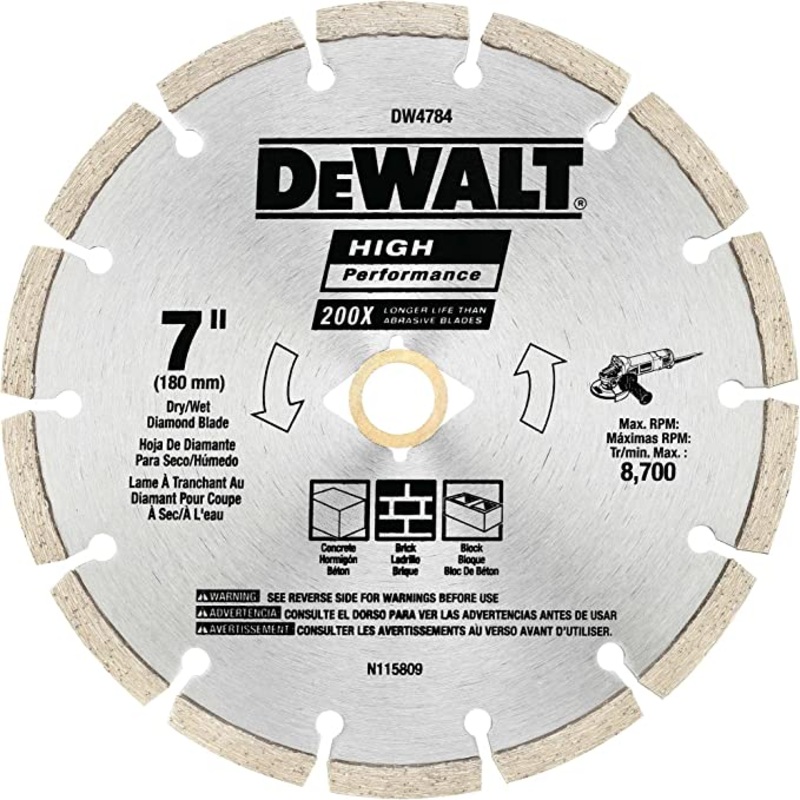 DEWALT 7 HP Segmented Diamond Blade