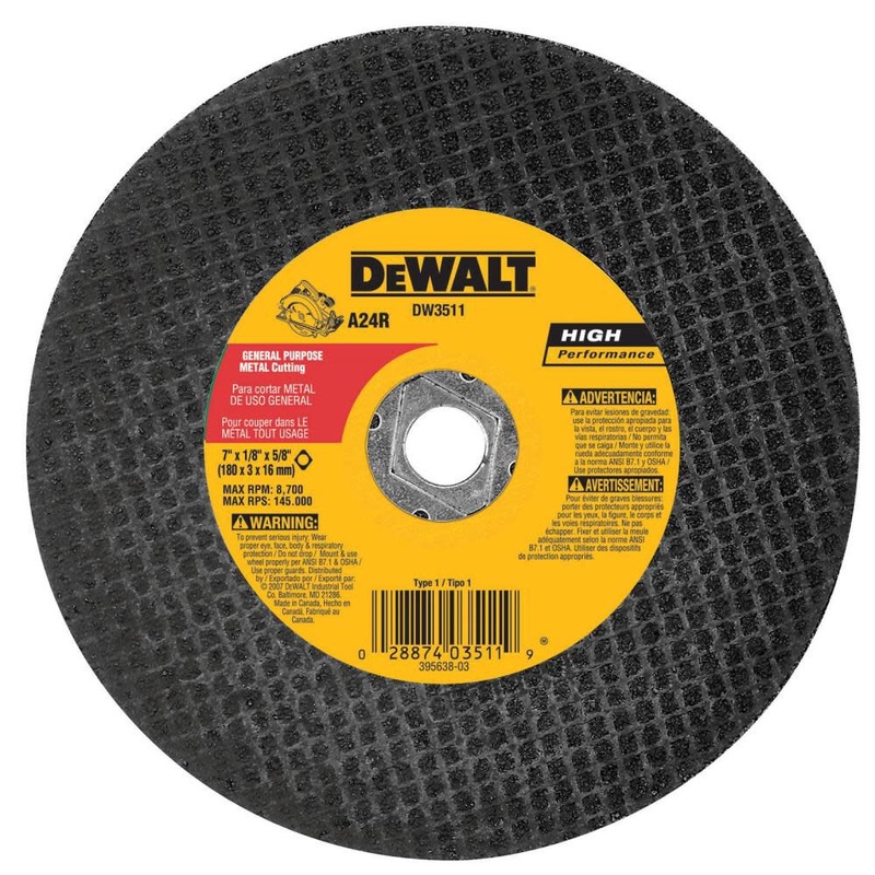 DEWALT 7 x 1/8 x 5/8 – Diamond Drive Metal Cutting Blade