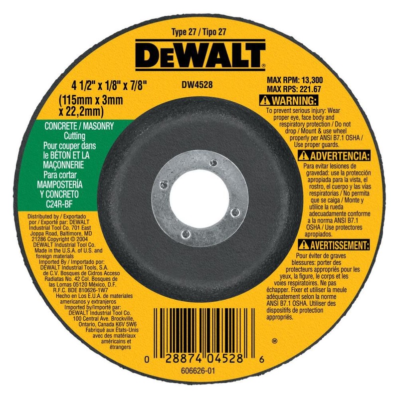 DEWALT Masonry Cutting (4-1/2 x 1/8 x 7/8)