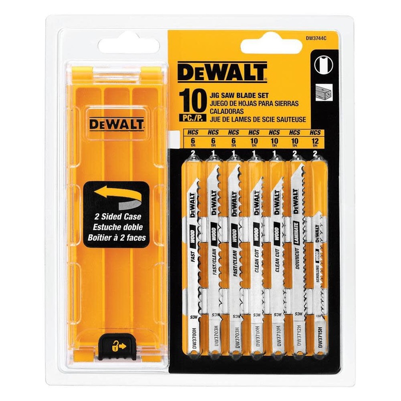 DEWALT U-Shank Jig Saw Blade Set w/ Case (10 PC.)