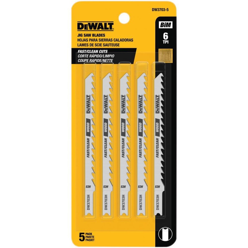 DEWALT U-Shank Wood Cutting Cobalt Alloy Steel Jig Saw Blades