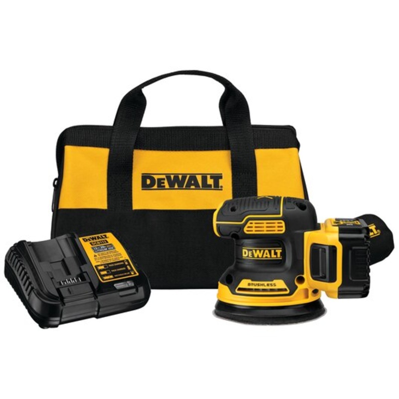 DEWALT 20V MAX* XR Brushless 5 Cordless Variable-Speed Random Orbital Sander Kit (5.0 Ah Battery)