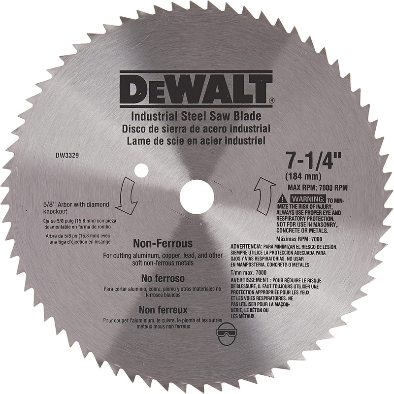 DEWALT 7-1/4 Non-Ferrous Saw Blade (68 TOOTH)