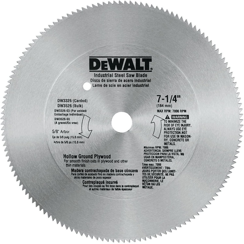 DEWALT 7-1/4 Steel HG Plywood Blade (140 TOOTH)