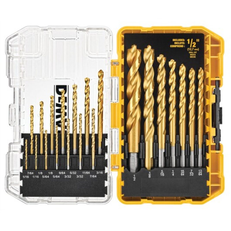 DEWALT IMPACT READY Titanium Nitride Coating Drill Bit Sets w/ ToughCase+ System