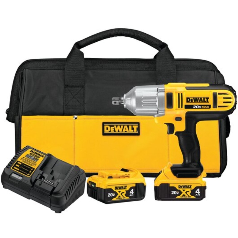 DEWALT 20V MAX* 1/2 High Torque Impact Wrench Kit (4.0Ah)