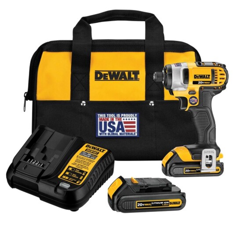 DEWALT 20V MAX* 1/4 Impact Driver Kit (1.5Ah)