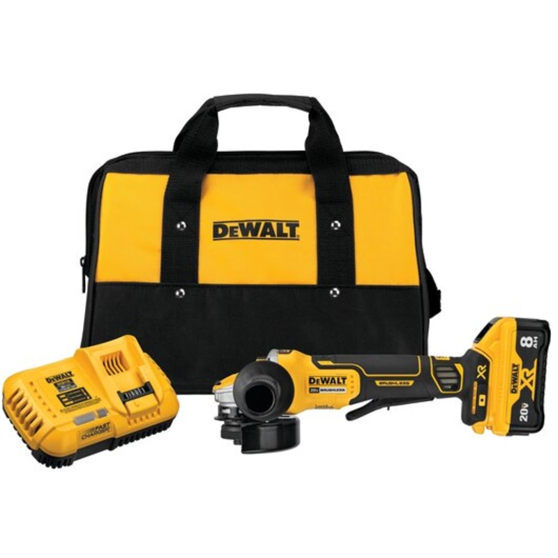 DEWALT 20V MAX* XR 4-1/2 – 5 Switch Small Angle Grinder Kit