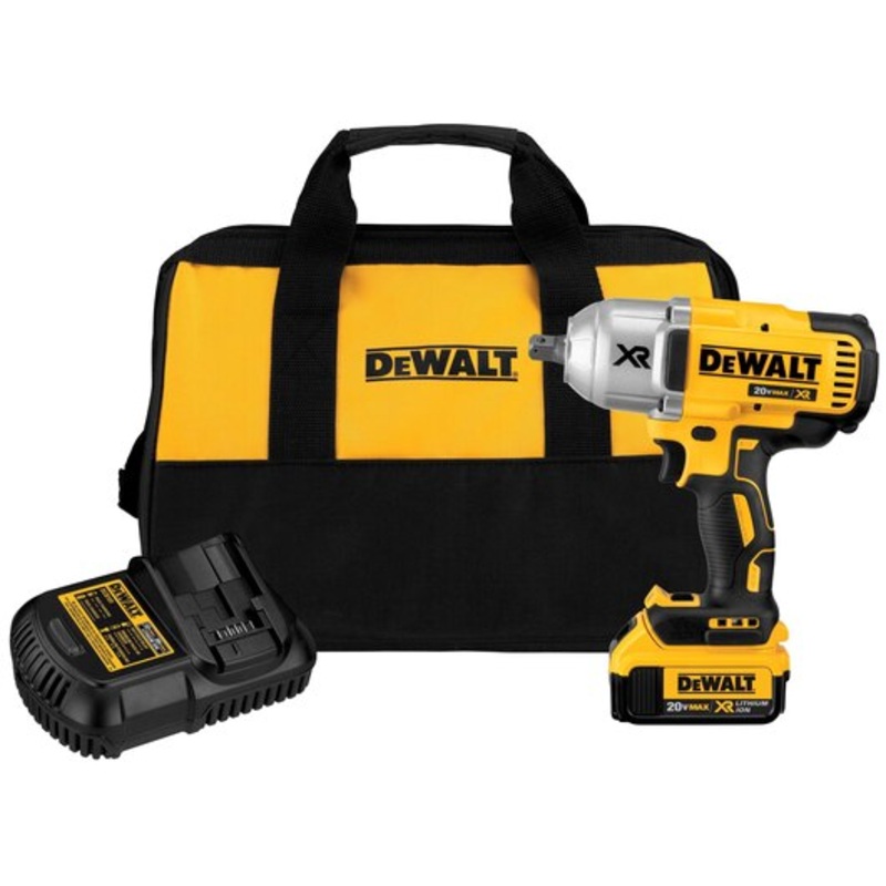 DEWALT 20V MAX* XR Brushless High Torque 1/2 Impact Wrench w/ Detent Pin Anvil (4.0 Ah)